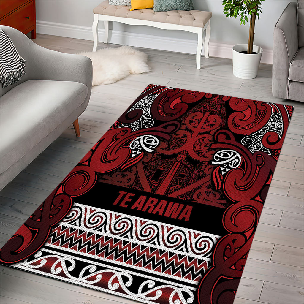 Aotearoa Iwi Te Arawa Area Rug Maori Wharenui House Tribal Pattern