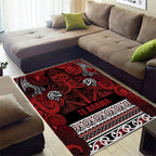 Aotearoa Iwi Te Arawa Area Rug Maori Wharenui House Tribal Pattern