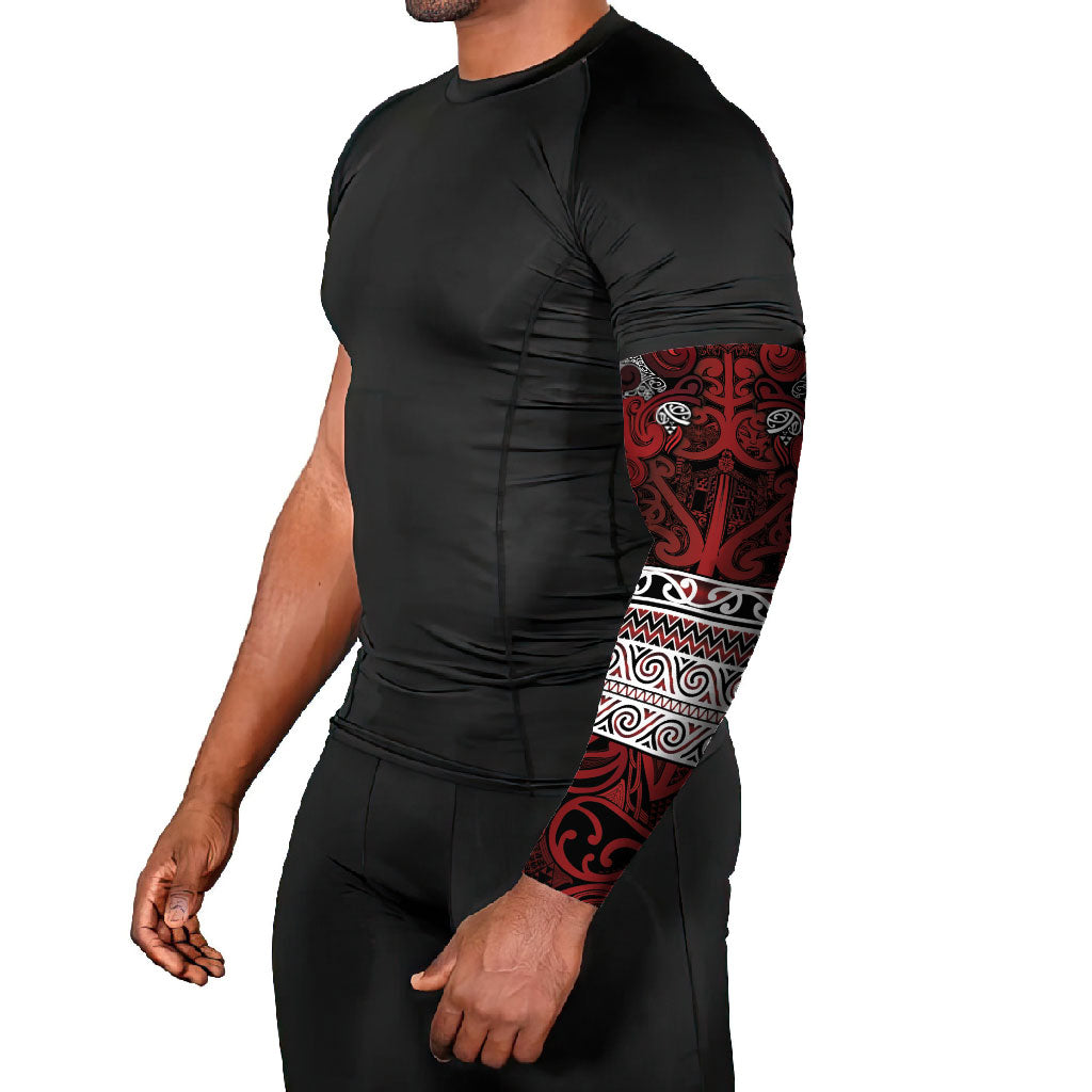 Aotearoa Iwi Te Arawa Arm Sleeves Maori Wharenui House Tribal Pattern
