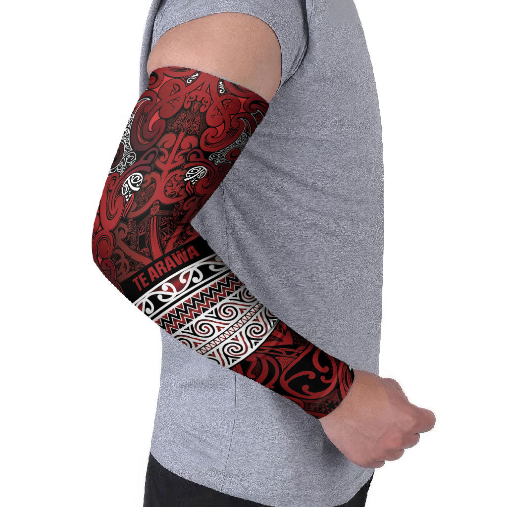 Aotearoa Iwi Te Arawa Arm Sleeves Maori Wharenui House Tribal Pattern