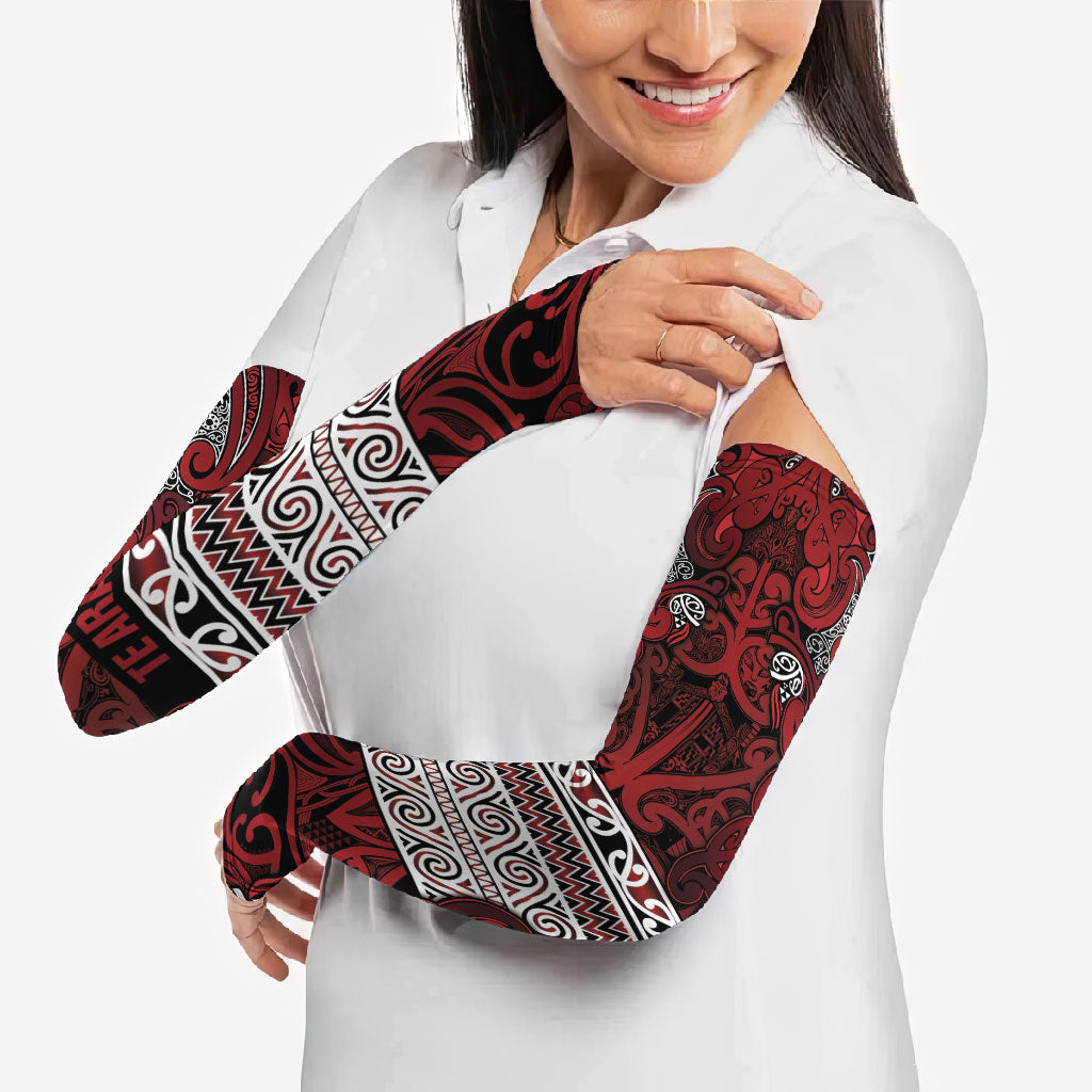 Aotearoa Iwi Te Arawa Arm Sleeves Maori Wharenui House Tribal Pattern