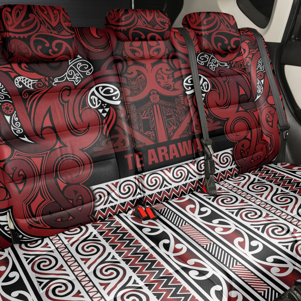 Aotearoa Iwi Te Arawa Back Car Seat Cover Maori Wharenui House Tribal Pattern