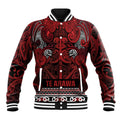 Aotearoa Iwi Te Arawa Baseball Jacket Maori Wharenui House Tribal Pattern