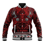 Aotearoa Iwi Te Arawa Baseball Jacket Maori Wharenui House Tribal Pattern