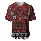 Aotearoa Iwi Te Arawa Baseball Jersey Maori Wharenui House Tribal Pattern