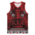 Aotearoa Iwi Te Arawa Basketball Jersey Maori Wharenui House Tribal Pattern