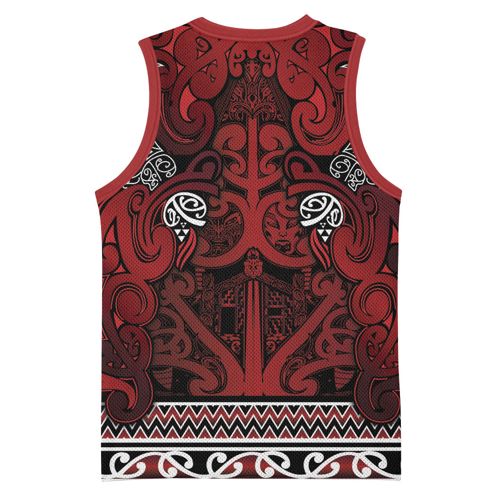 Aotearoa Iwi Te Arawa Basketball Jersey Maori Wharenui House Tribal Pattern