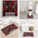 Aotearoa Iwi Te Arawa Bathroom Set Maori Wharenui House Tribal Pattern