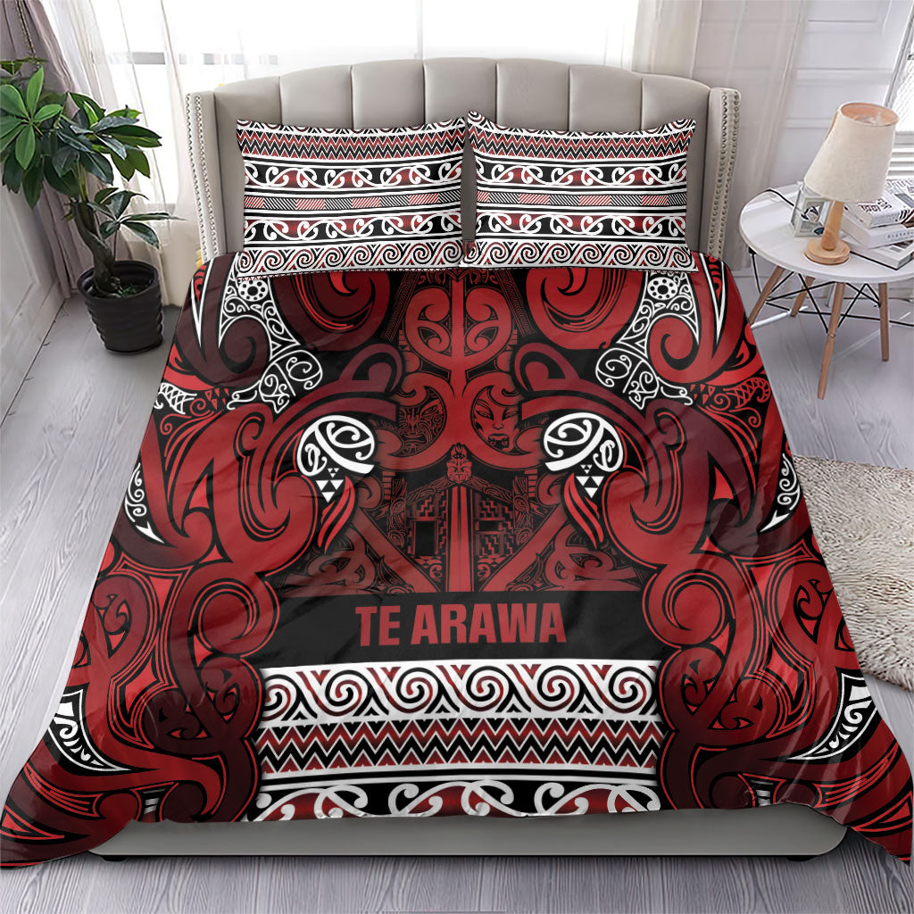Aotearoa Iwi Te Arawa Bedding Set Maori Wharenui House Tribal Pattern