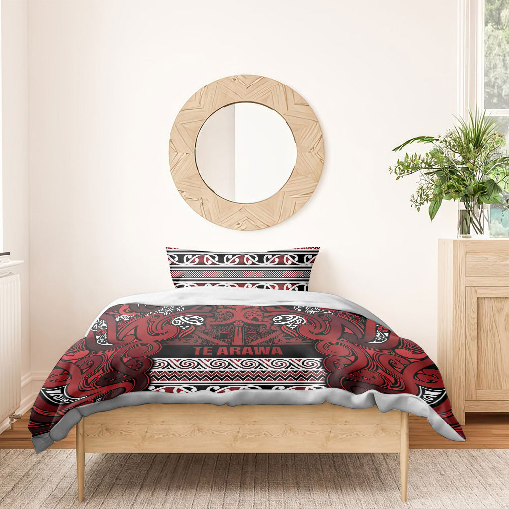 Aotearoa Iwi Te Arawa Bedding Set Maori Wharenui House Tribal Pattern