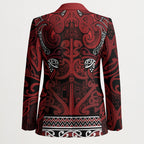 Aotearoa Iwi Te Arawa Blazer Maori Wharenui House Tribal Pattern