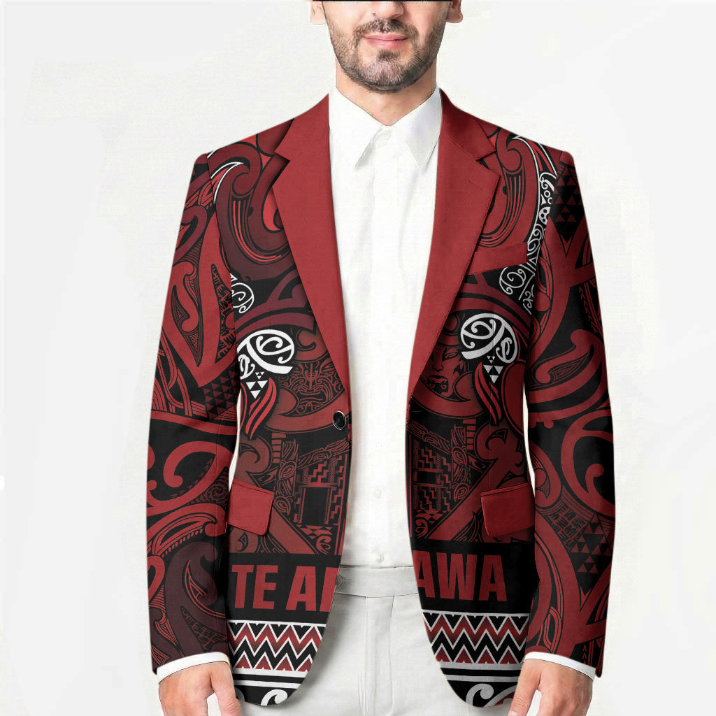 Aotearoa Iwi Te Arawa Blazer Maori Wharenui House Tribal Pattern