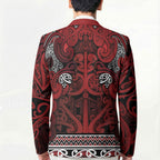 Aotearoa Iwi Te Arawa Blazer Maori Wharenui House Tribal Pattern