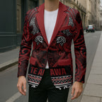 Aotearoa Iwi Te Arawa Blazer Maori Wharenui House Tribal Pattern
