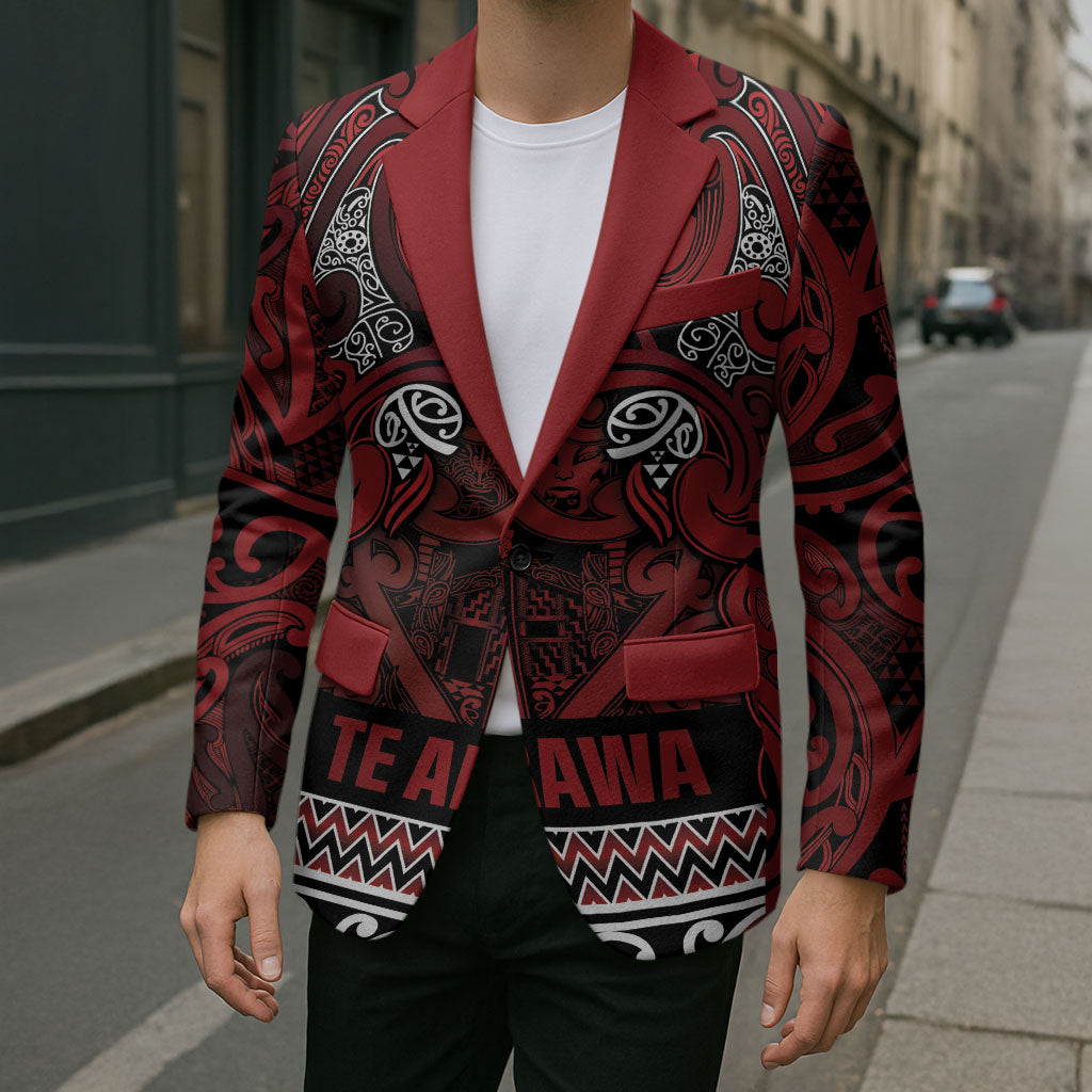 Aotearoa Iwi Te Arawa Blazer Maori Wharenui House Tribal Pattern
