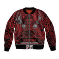 Aotearoa Iwi Te Arawa Bomber Jacket Maori Wharenui House Tribal Pattern