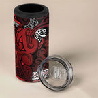Aotearoa Iwi Te Arawa 4 in 1 Can Cooler Tumbler Maori Wharenui House Tribal Pattern