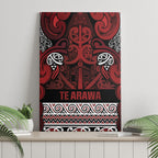Aotearoa Iwi Te Arawa Canvas Wall Art Maori Wharenui House Tribal Pattern