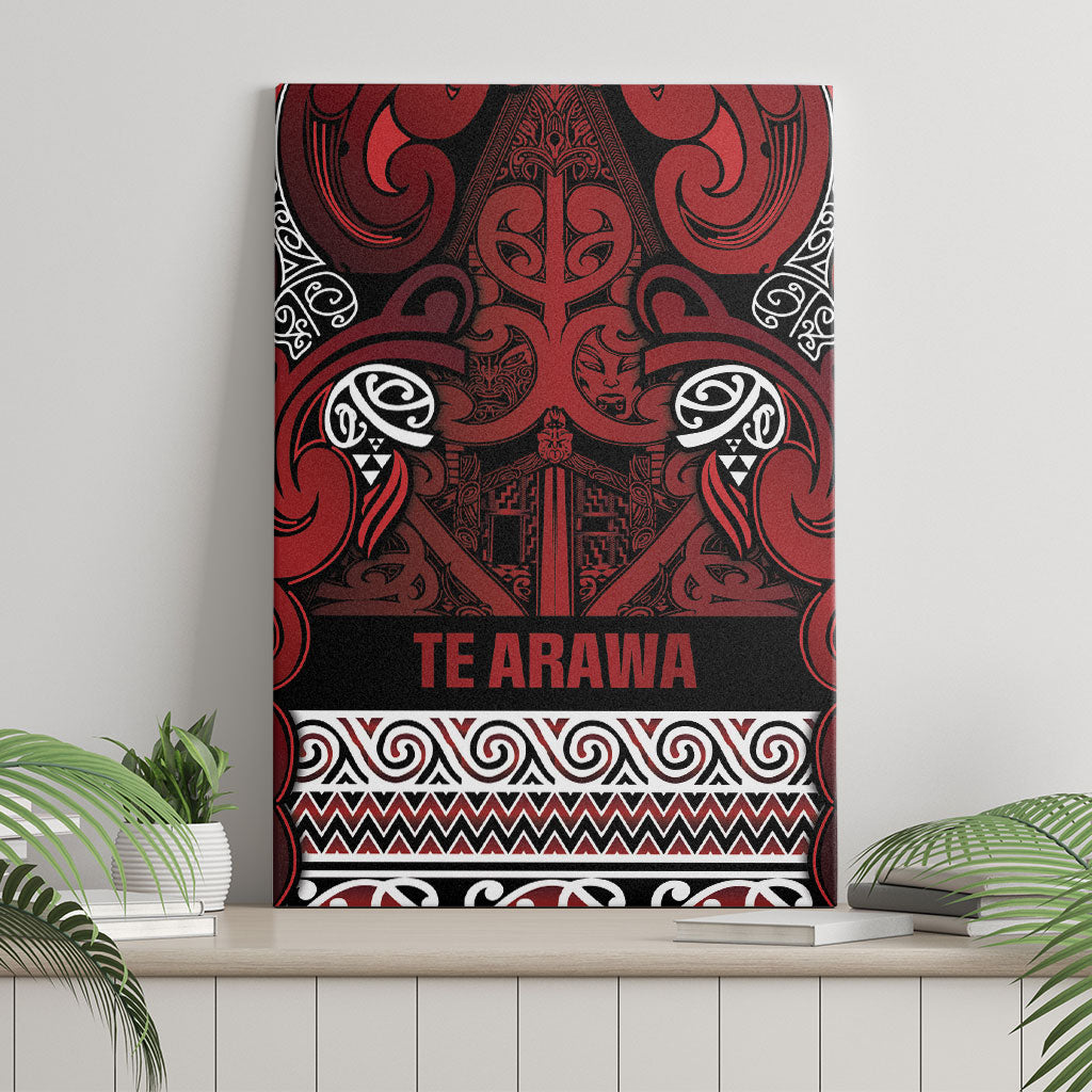 Aotearoa Iwi Te Arawa Canvas Wall Art Maori Wharenui House Tribal Pattern