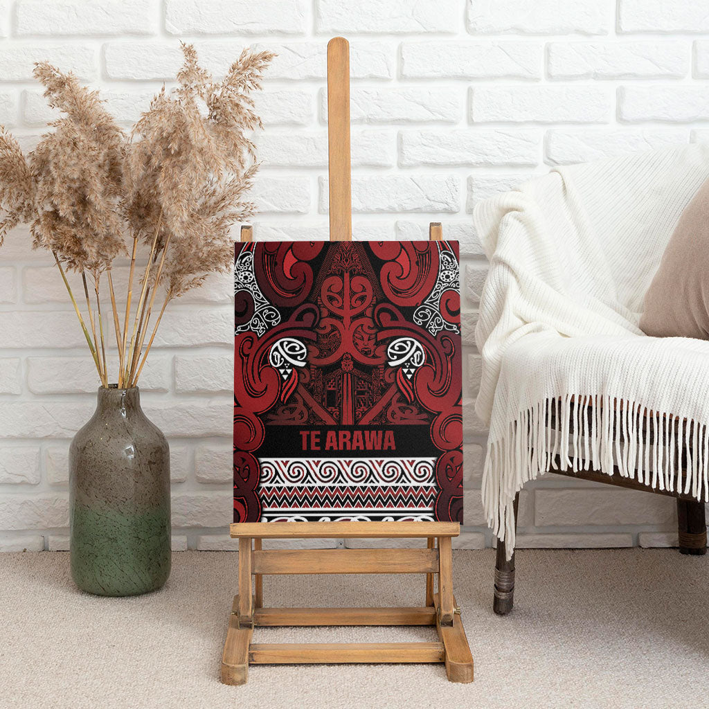 Aotearoa Iwi Te Arawa Canvas Wall Art Maori Wharenui House Tribal Pattern