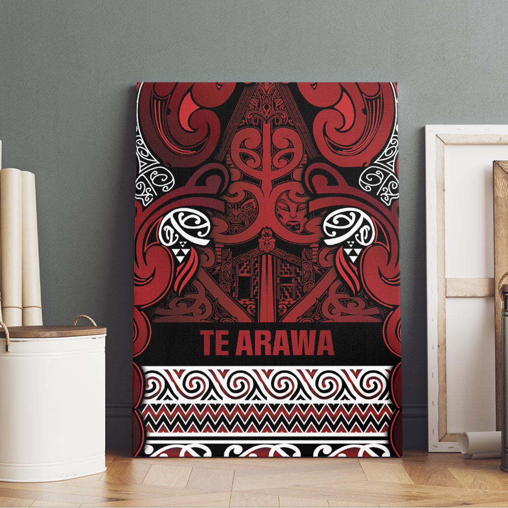 Aotearoa Iwi Te Arawa Canvas Wall Art Maori Wharenui House Tribal Pattern