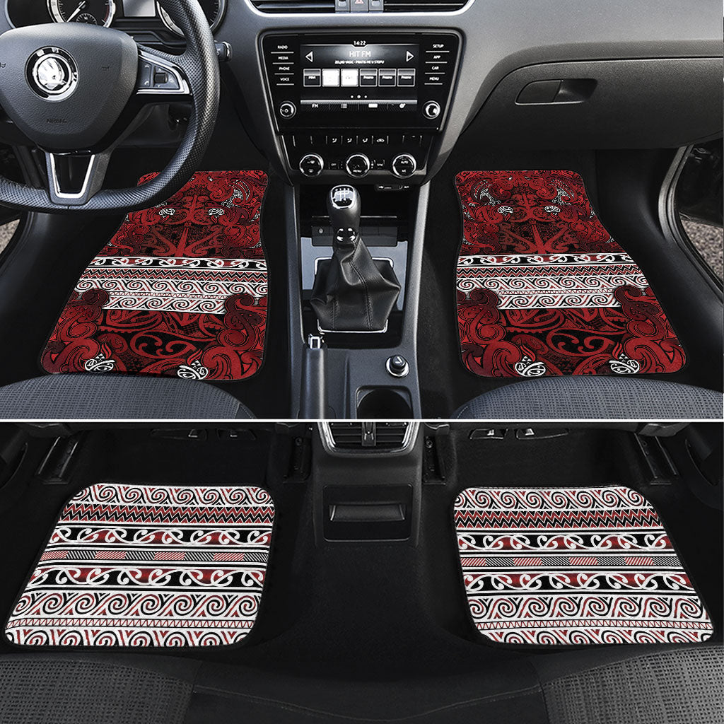 Aotearoa Iwi Te Arawa Car Mats Maori Wharenui House Tribal Pattern