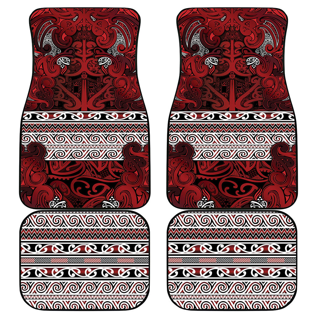 Aotearoa Iwi Te Arawa Car Mats Maori Wharenui House Tribal Pattern