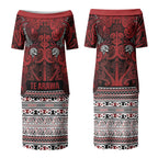 Aotearoa Iwi Te Arawa Couples Matching Puletasi and Hawaiian Shirt Maori Wharenui House Tribal Pattern