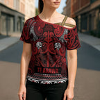 Aotearoa Iwi Te Arawa Cross Shoulder Shirt Maori Wharenui House Tribal Pattern
