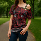 Aotearoa Iwi Te Arawa Cross Shoulder Shirt Maori Wharenui House Tribal Pattern