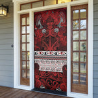 Aotearoa Iwi Te Arawa Door Cover Maori Wharenui House Tribal Pattern