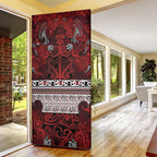 Aotearoa Iwi Te Arawa Door Cover Maori Wharenui House Tribal Pattern