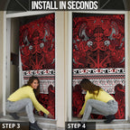 Aotearoa Iwi Te Arawa Door Cover Maori Wharenui House Tribal Pattern