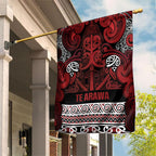 Aotearoa Iwi Te Arawa Garden Flag Maori Wharenui House Tribal Pattern