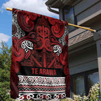 Aotearoa Iwi Te Arawa Garden Flag Maori Wharenui House Tribal Pattern