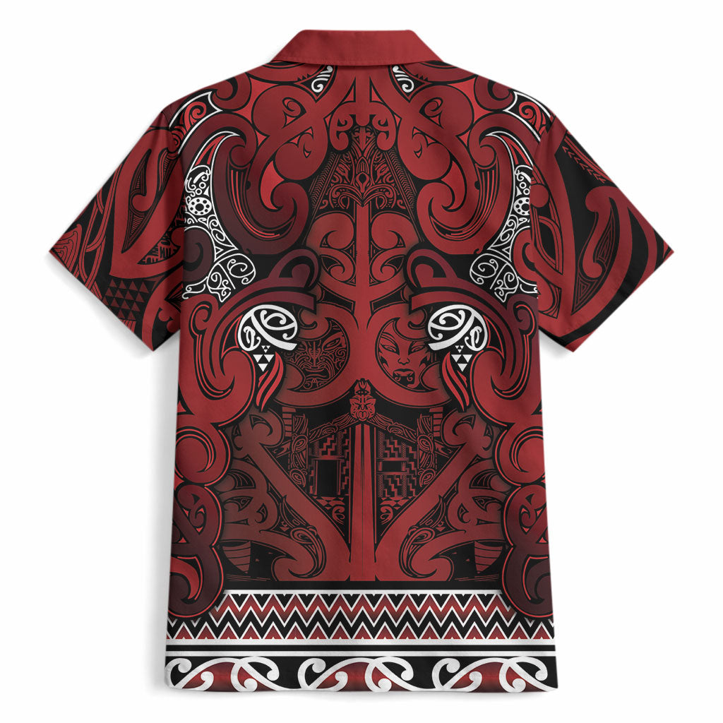 Aotearoa Iwi Te Arawa Hawaiian Shirt Maori Wharenui House Tribal Pattern