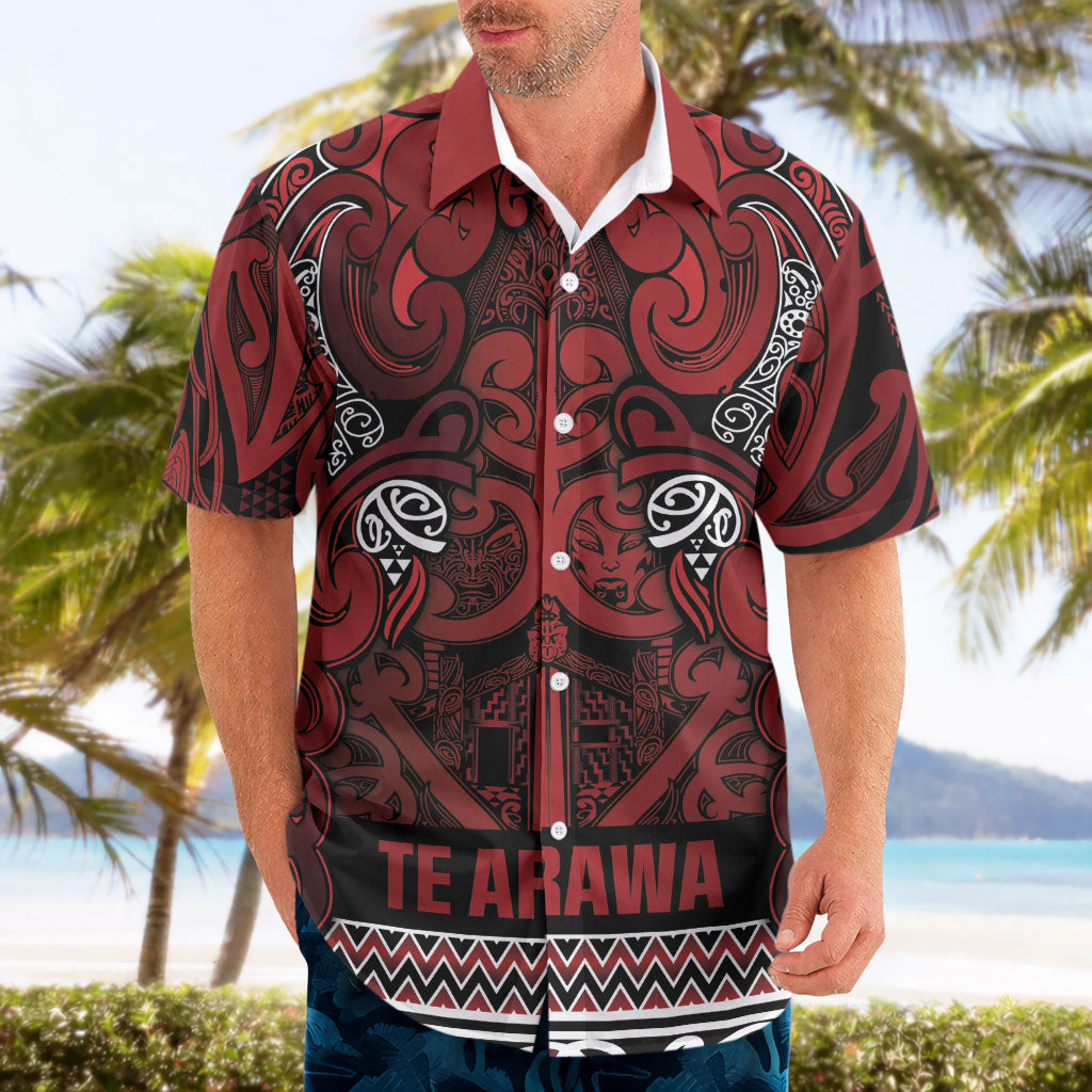 Aotearoa Iwi Te Arawa Hawaiian Shirt Maori Wharenui House Tribal Pattern