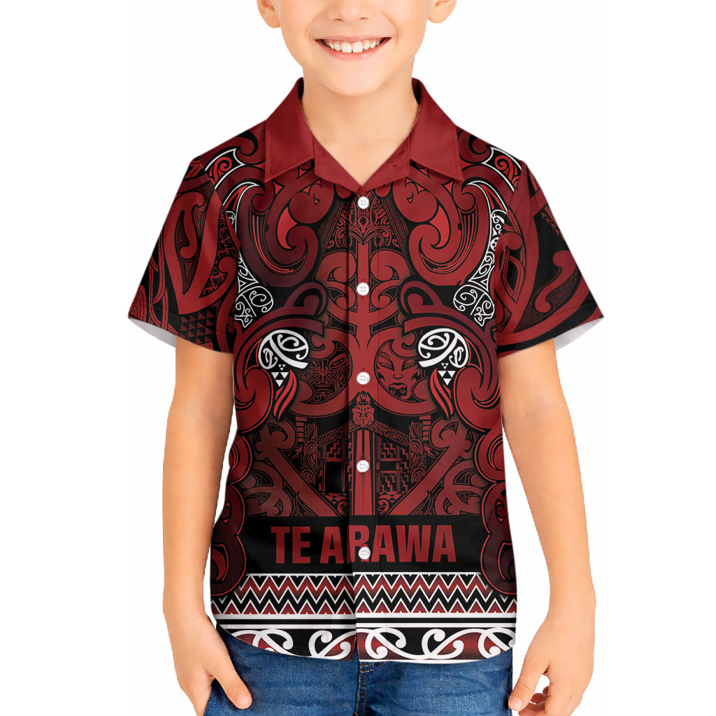 Aotearoa Iwi Te Arawa Hawaiian Shirt Maori Wharenui House Tribal Pattern