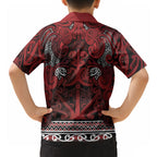 Aotearoa Iwi Te Arawa Hawaiian Shirt Maori Wharenui House Tribal Pattern
