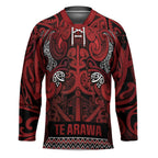 Aotearoa Iwi Te Arawa Hockey Jersey Maori Wharenui House Tribal Pattern