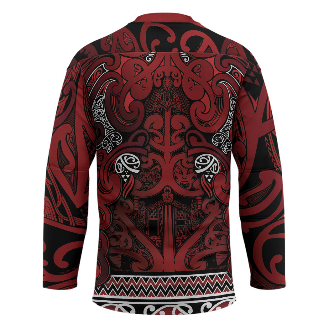 Aotearoa Iwi Te Arawa Hockey Jersey Maori Wharenui House Tribal Pattern