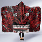 Aotearoa Iwi Te Arawa Hooded Blanket Maori Wharenui House Tribal Pattern