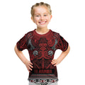 Aotearoa Iwi Te Arawa Kid T Shirt Maori Wharenui House Tribal Pattern