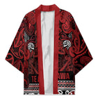 Aotearoa Iwi Te Arawa Kimono Maori Wharenui House Tribal Pattern