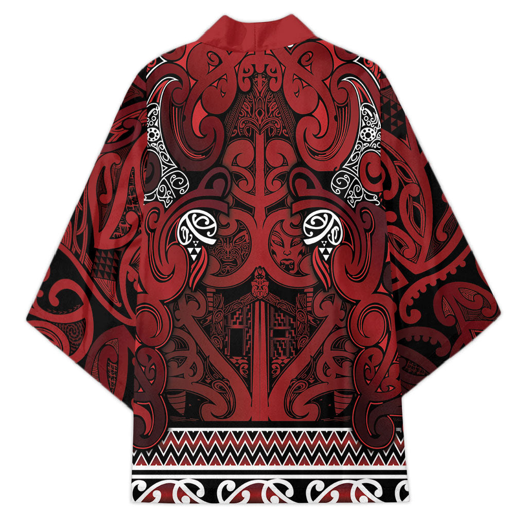 Aotearoa Iwi Te Arawa Kimono Maori Wharenui House Tribal Pattern