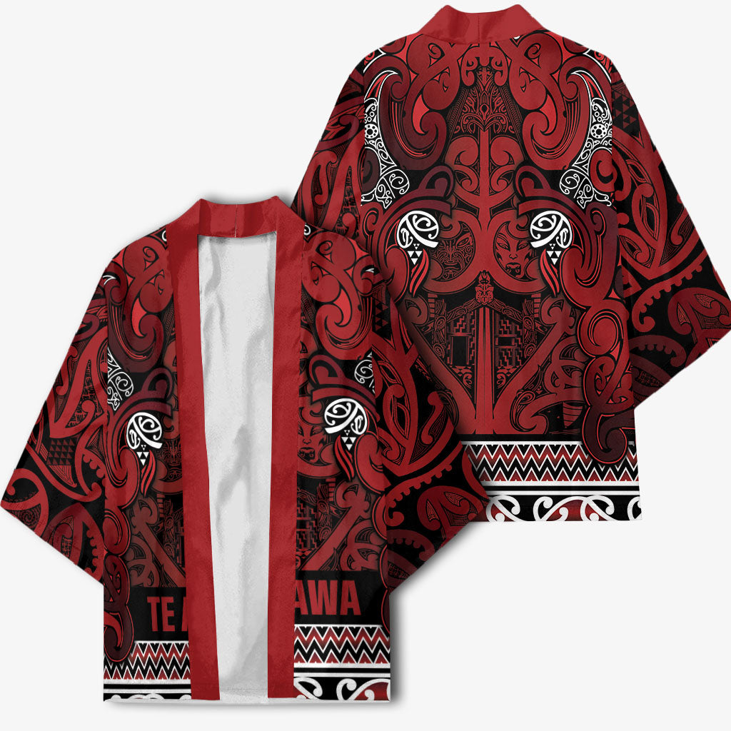 Aotearoa Iwi Te Arawa Kimono Maori Wharenui House Tribal Pattern