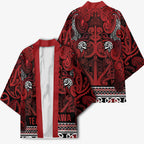Aotearoa Iwi Te Arawa Kimono Maori Wharenui House Tribal Pattern