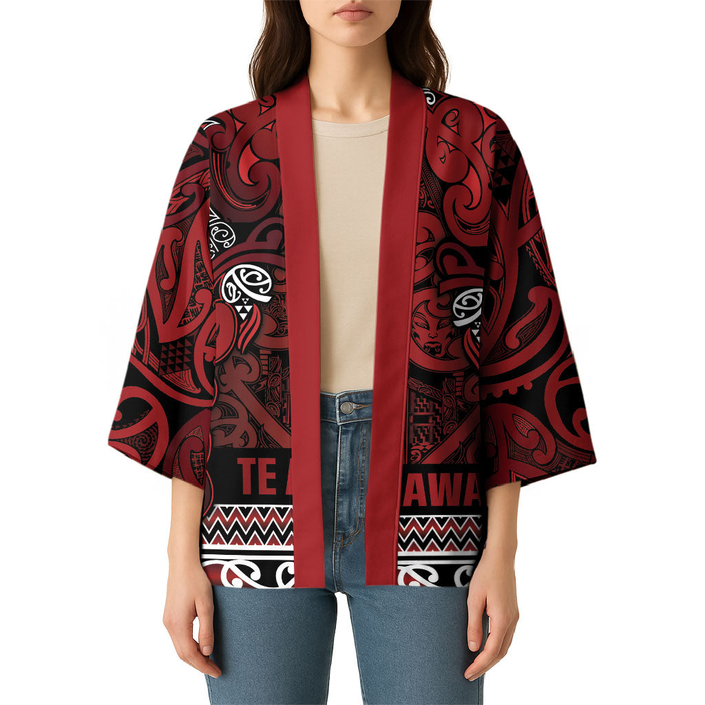 Aotearoa Iwi Te Arawa Kimono Maori Wharenui House Tribal Pattern