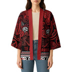 Aotearoa Iwi Te Arawa Kimono Maori Wharenui House Tribal Pattern