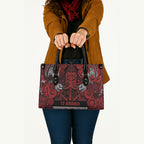 Aotearoa Iwi Te Arawa Leather Bag Maori Wharenui House Tribal Pattern